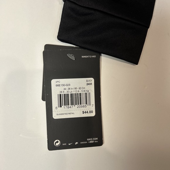 NWT Nike Boy's Full Zip Front Track Suit Jacket Black white logo 24 Months - Picture 2 of 6